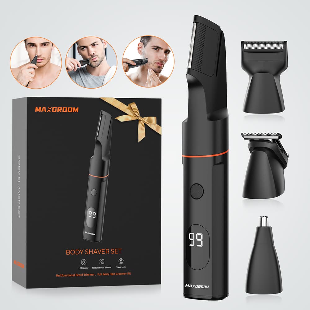 Večnamenski trimer MAXGROOM LK-881 s snemljivimi nastavki, črn 2