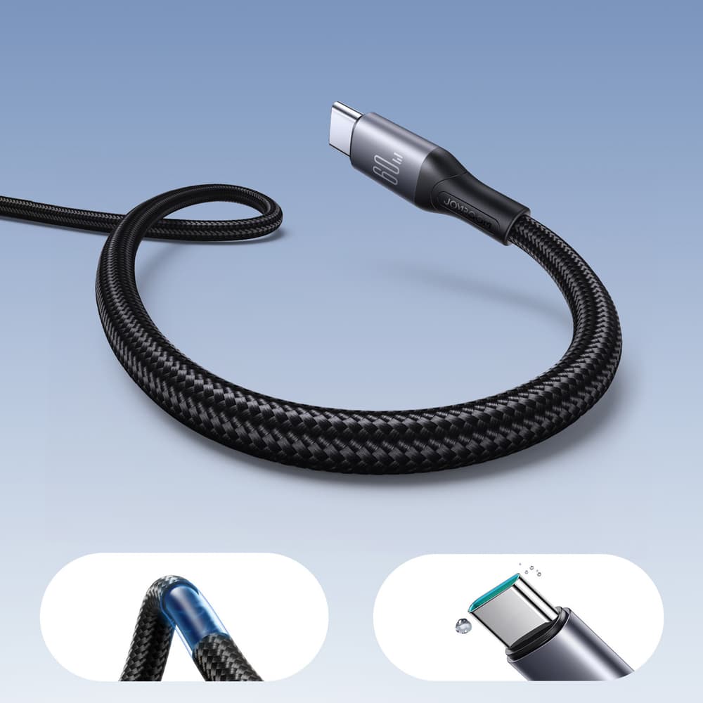 Joyroom S-A28 USB-C - USB-C 60W kabel 2m (črn) 7
