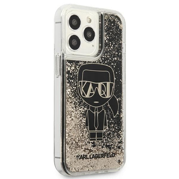 Karl Lagerfeld Liquid Glitter Gatsby ovitek za iPhone 13 Pro Max - Črna 4
