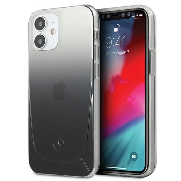 Mercedes Transparent Line ovitek za iPhone 12 mini - črna