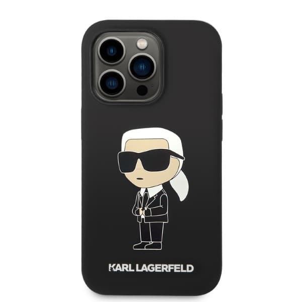 Etui Karl Lagerfeld Silicone Ikonik za iPhone 14 Pro - črni 3