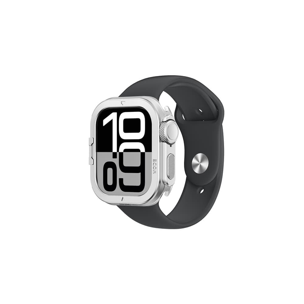 AmazingThing Titan Pro kovinsko ohišje za Apple Watch 11 46mm - srebrno