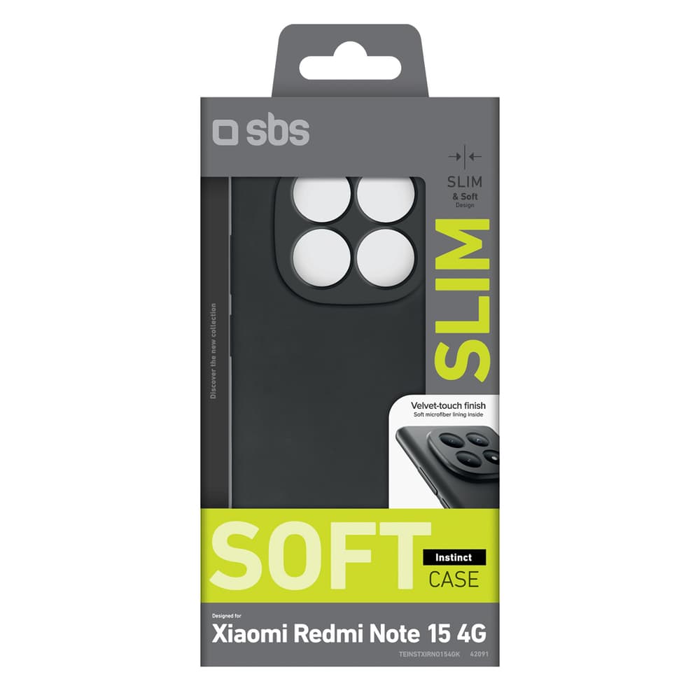 SBS Instinct ovitek za Xiaomi Redmi Note 15 4G - črn 2