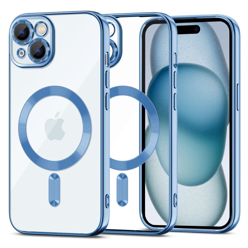 Tech-Protect MagShine Line MagSafe ovitek za iPhone 15 - modra