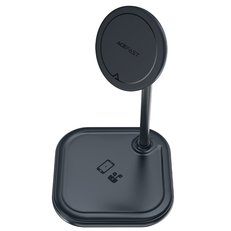 Acefast E6 15W Qi brezžični polnilnik z MagSafe, stojalo, siv 4