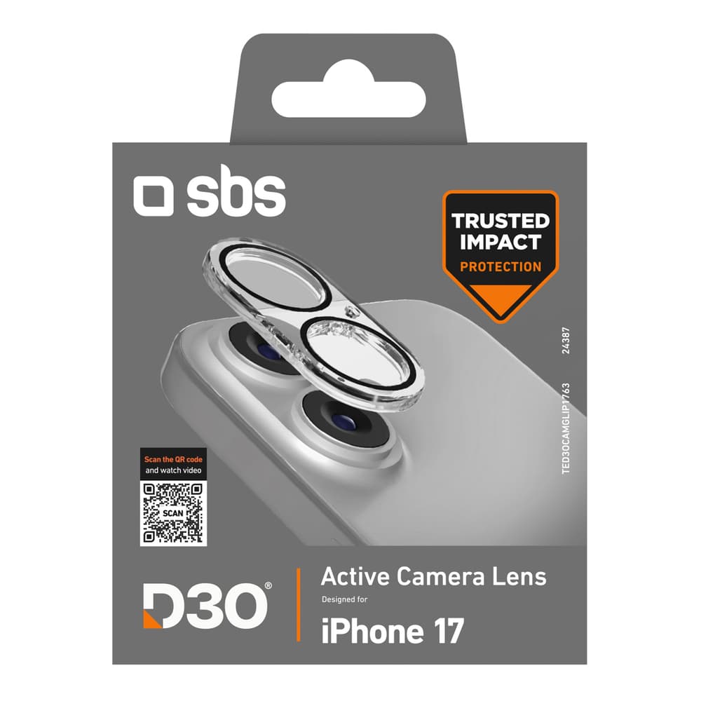 SBS steklo za kamero z D3O za iPhone 17 2