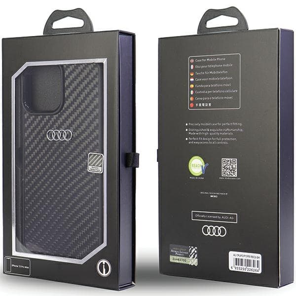 Ovitek Audi Carbon Fiber za iPhone 13 Pro Max - črn 5