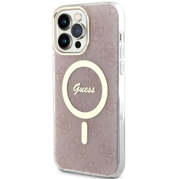 Ovitek Guess 4G MagSafe za iPhone 14 Pro Max, roza 2