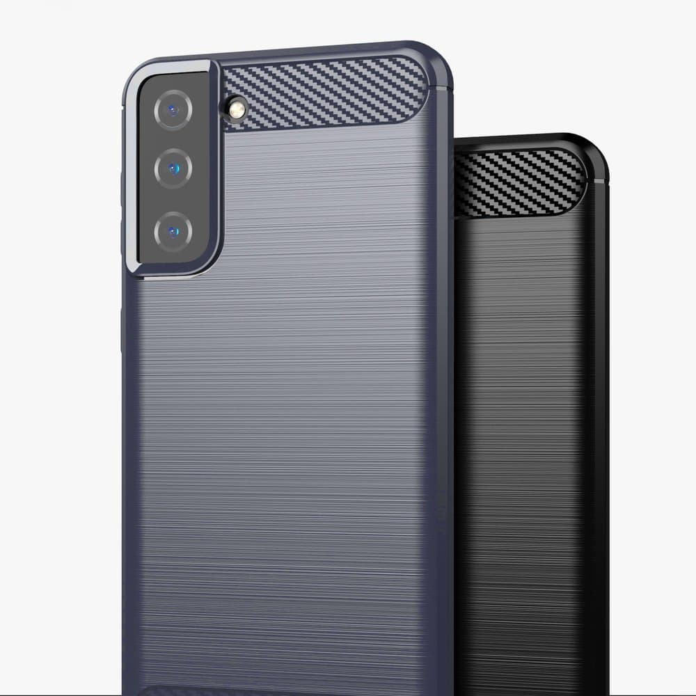 Carbon Case ovitek za Samsung Galaxy S21+ 5G - Modra 4
