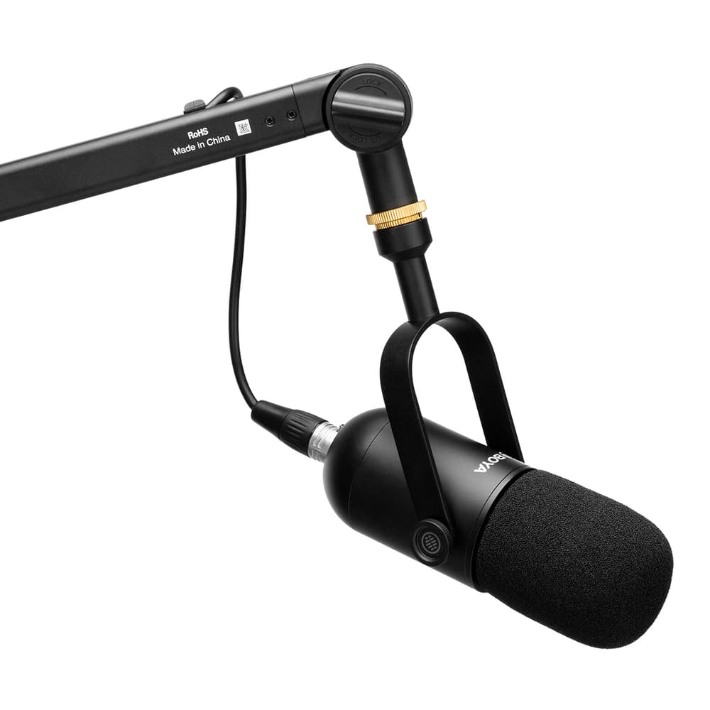 BOYA BY-DM500 kardioidni XLR dinamični mikrofon za podcaste - črn 6