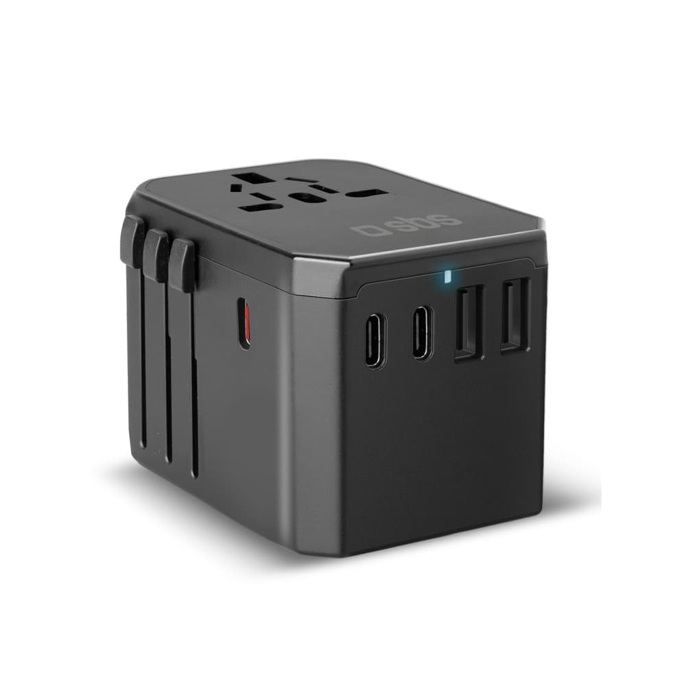 SBS univerzalni GaN potovalni adapter 70W (črn)