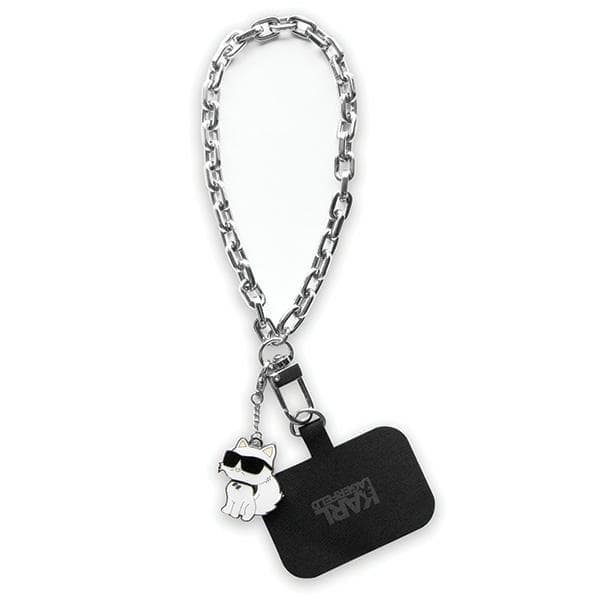 Karl Lagerfeld KLUCHCSKPK Universal Hand Strap Choupette ročaj - srebrna