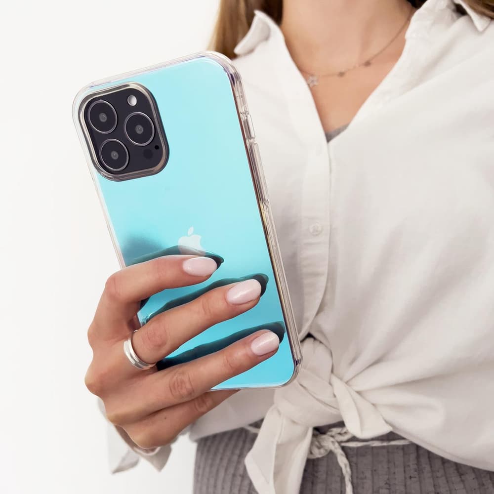 Hurtel Aurora Case za iPhone 12, gel neon ovitek, modra 3