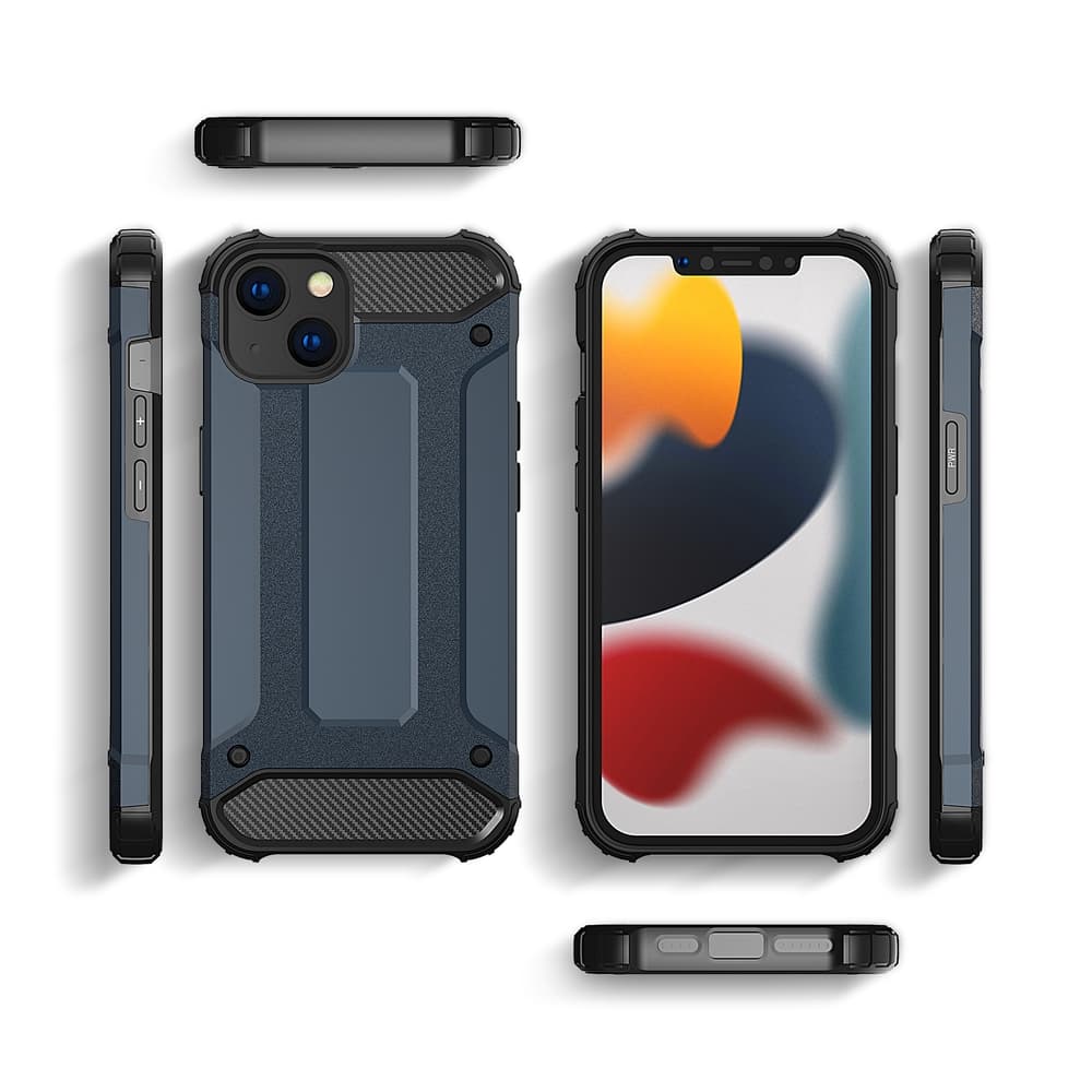Ovitek Hurtel Hybrid Armor za iPhone 14 Plus, moder 3