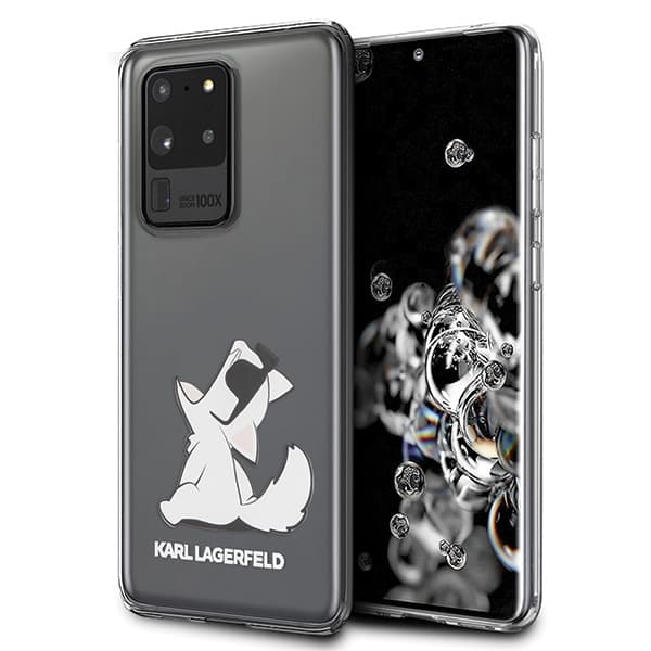 Karl Lagerfeld Choupette Fun ovitek za Samsung Galaxy S20 Ultra - prozoren