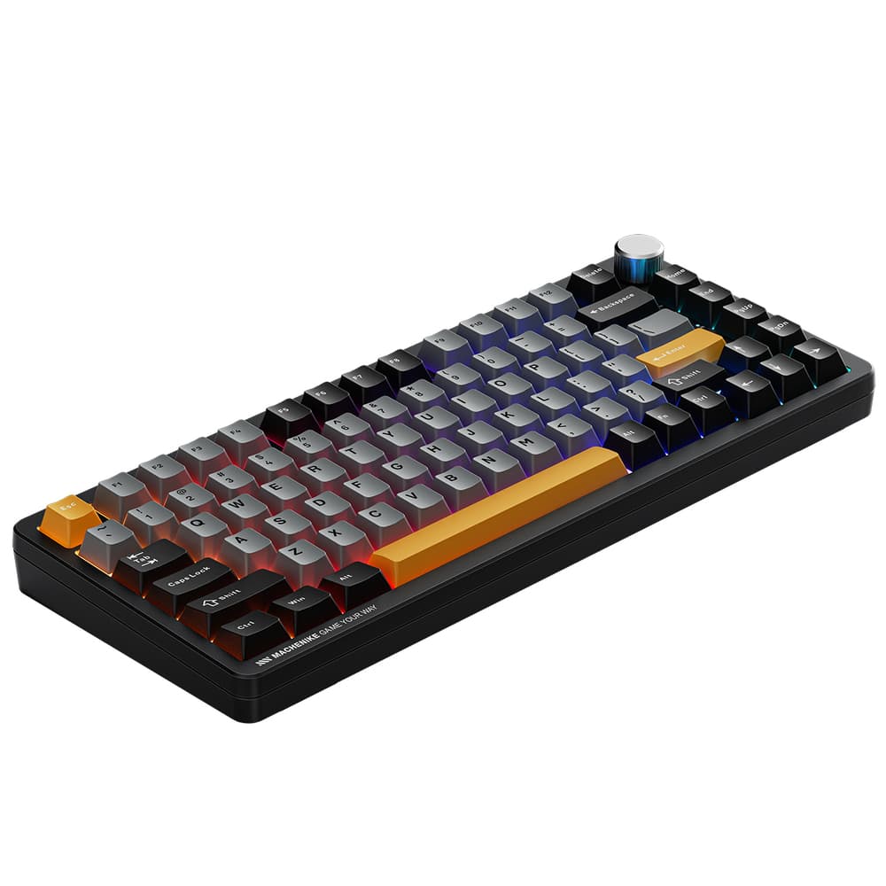 Machenike K600-B82W brezžična mehanska tipkovnica z osvetlitvijo, GR Silver stikalo - Črna 3