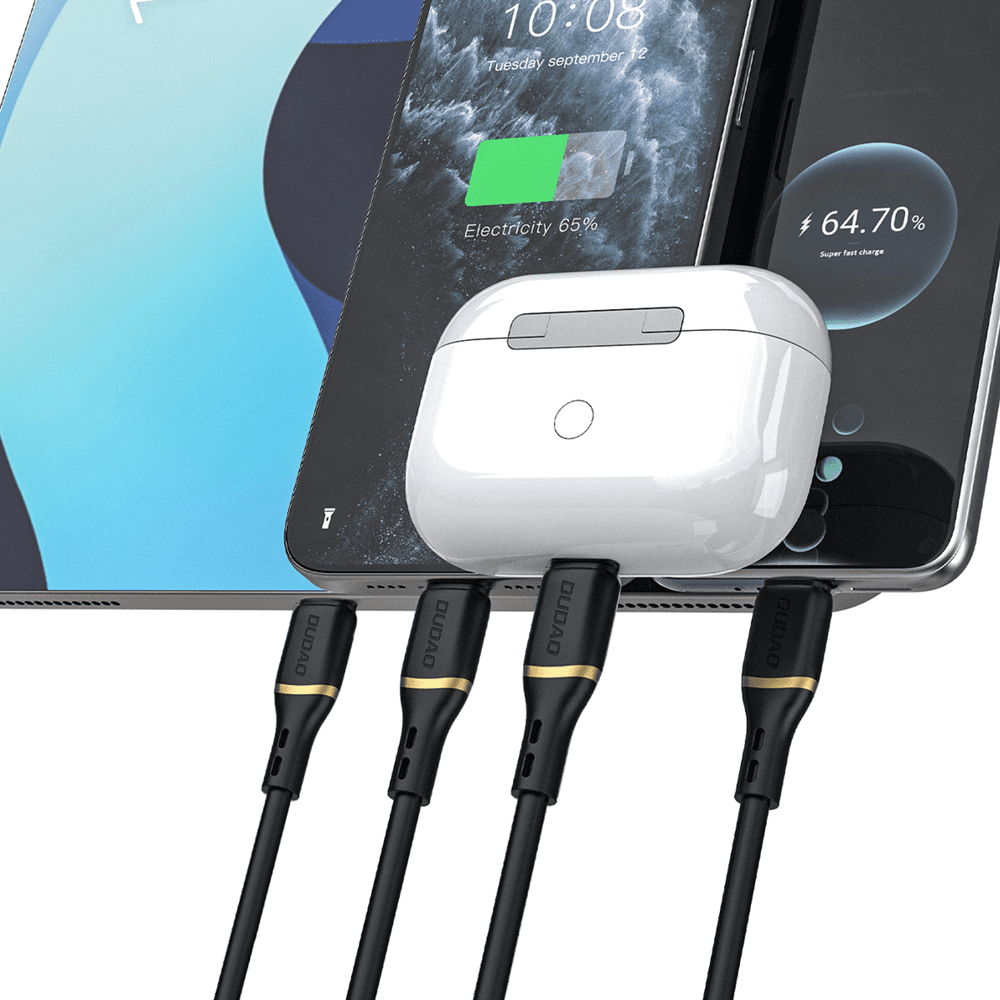 Dudao L25L 30W USB-A - Lightning kabel 1m, črn 2