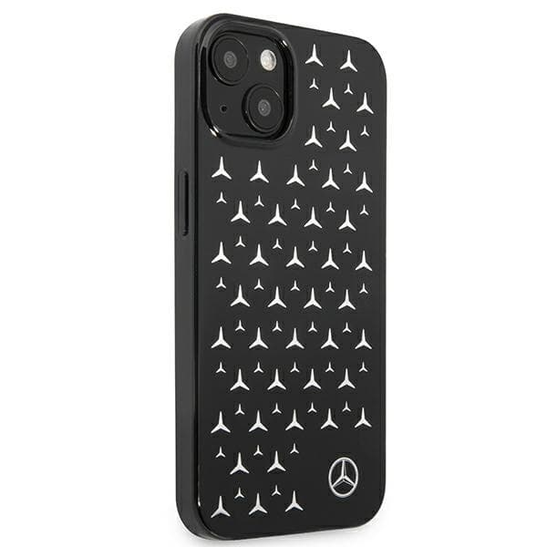 Mercedes ovitek Silver Stars Pattern za iPhone 13 mini - črn 4