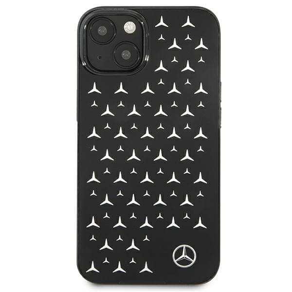 Mercedes ovitek Silver Stars Pattern za iPhone 13 mini - črn 3