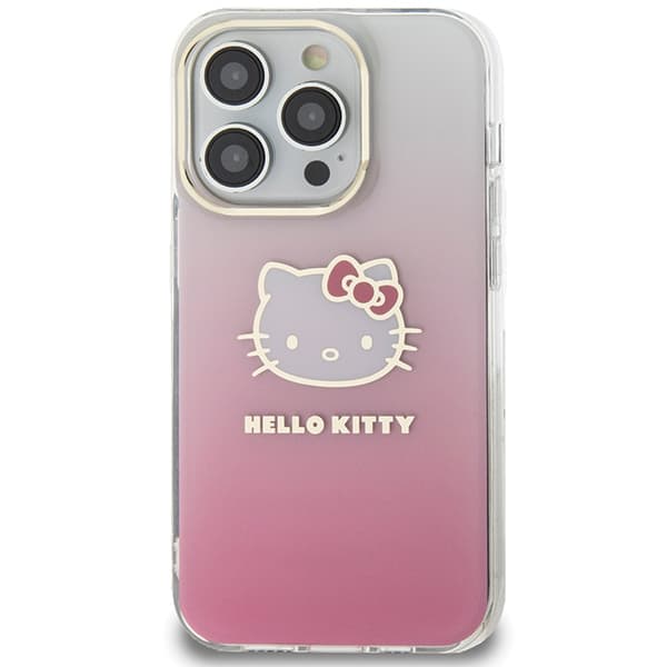 Hello Kitty ovitek IML Gradient Electrop Kitty Head za iPhone 14 Pro - roza 3
