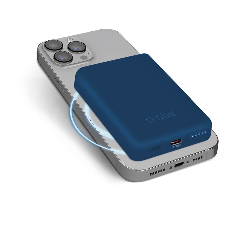 Powerbank SBS TEBB5000MAG1CB 5000 mAh, MagSafe, modra