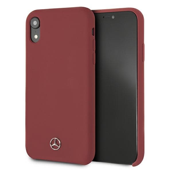 Etui Mercedes Silicone Line za iPhone Xr - rdeč