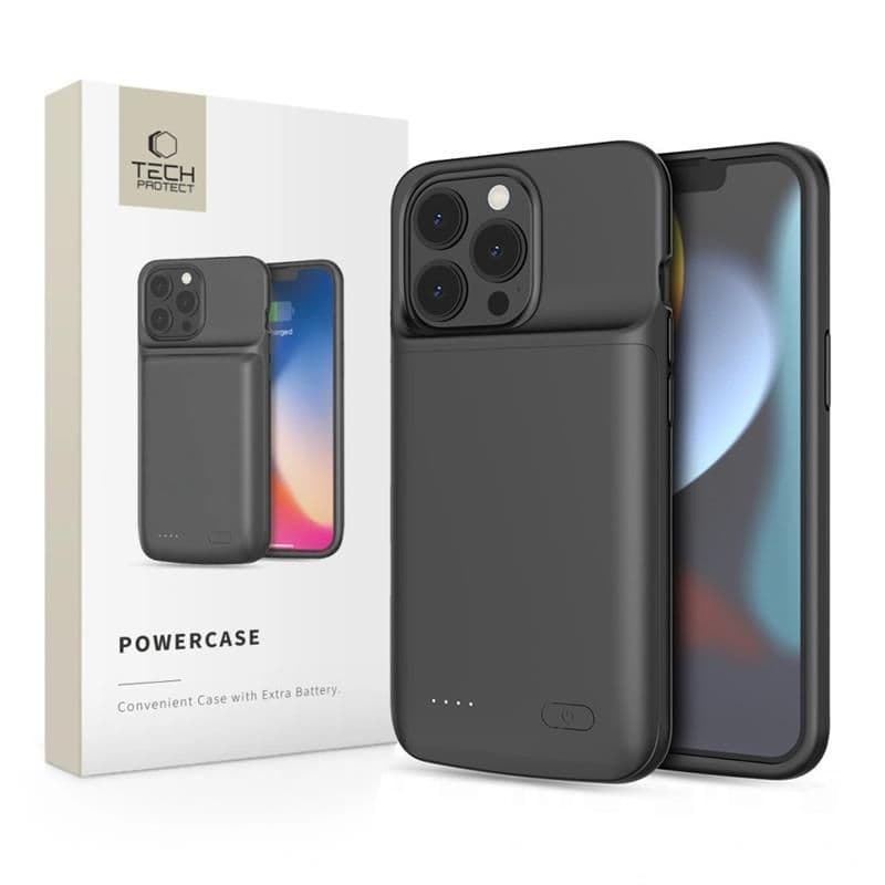Etui z baterijo Tech-Protect PowerCase za iPhone 13 / 13 Pro (4800mAh) - črna