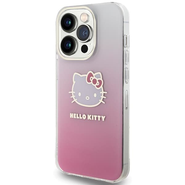 Hello Kitty ovitek IML Gradient Electrop Kitty Head za iPhone 14 Pro - roza 2