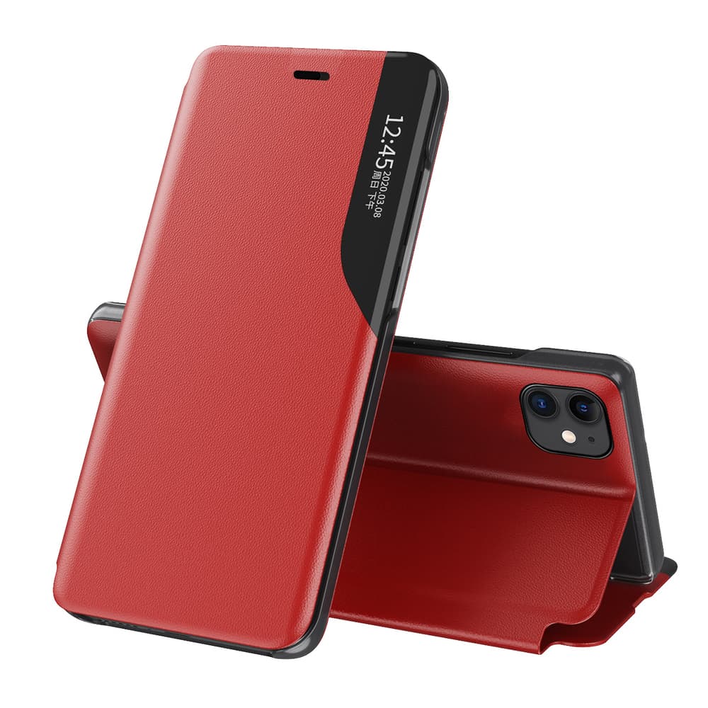 Eco Leather View Case Knjižica za iPhone 13 Pro Max - Rdeča