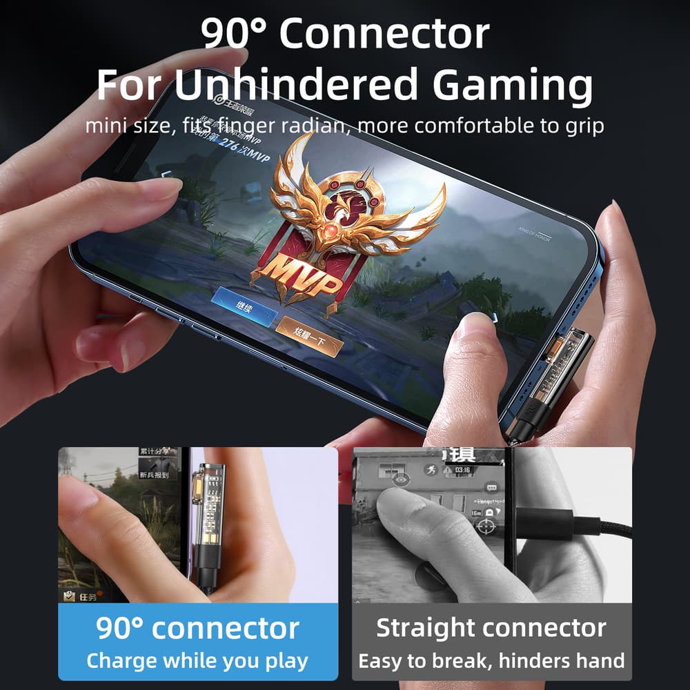 Joyroom Gaming kabel Lightning (kotni) / USB-A 2.4A, 1.2 m - modra 6