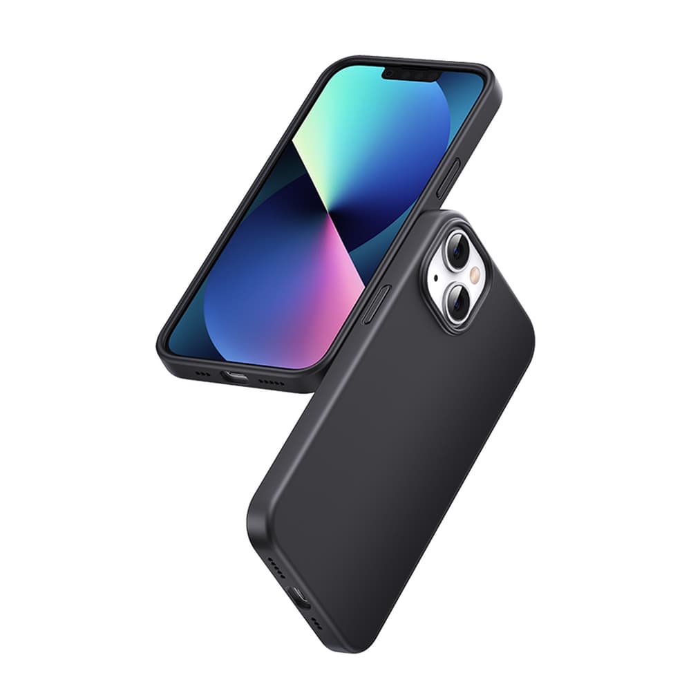 Ugreen Silky Silicone etui za iPhone 14 Plus - črn