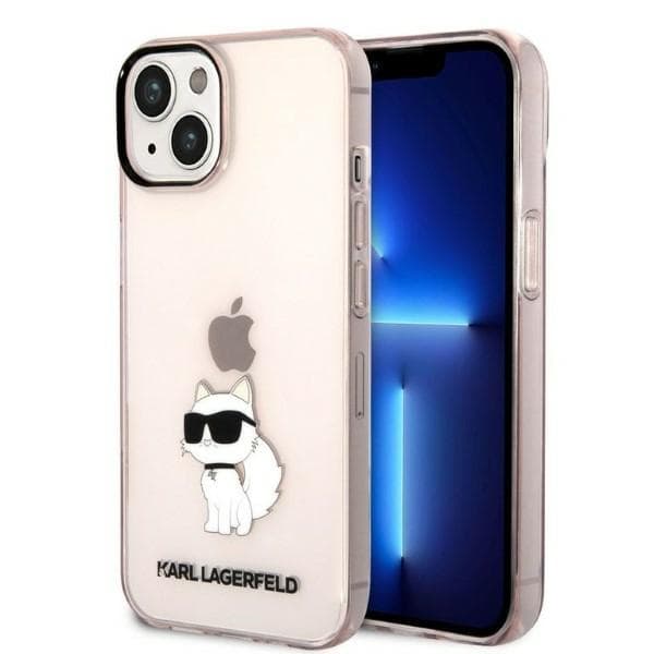 Karl Lagerfeld Ikonik Choupette ovitek za iPhone 14 Plus 6.7" - roza