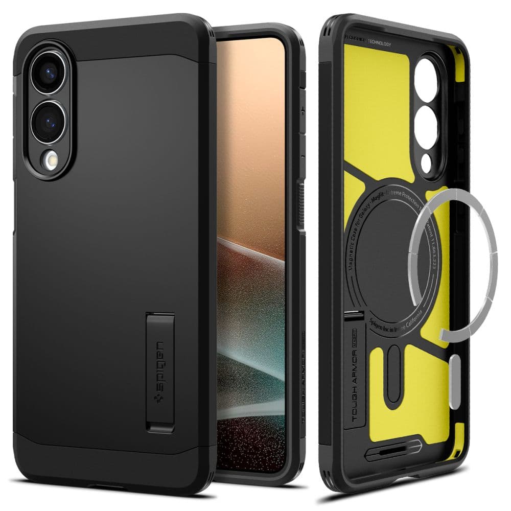 Spigen Tough Armor MagSafe ovitek za Samsung Galaxy S25 Edge - črn
