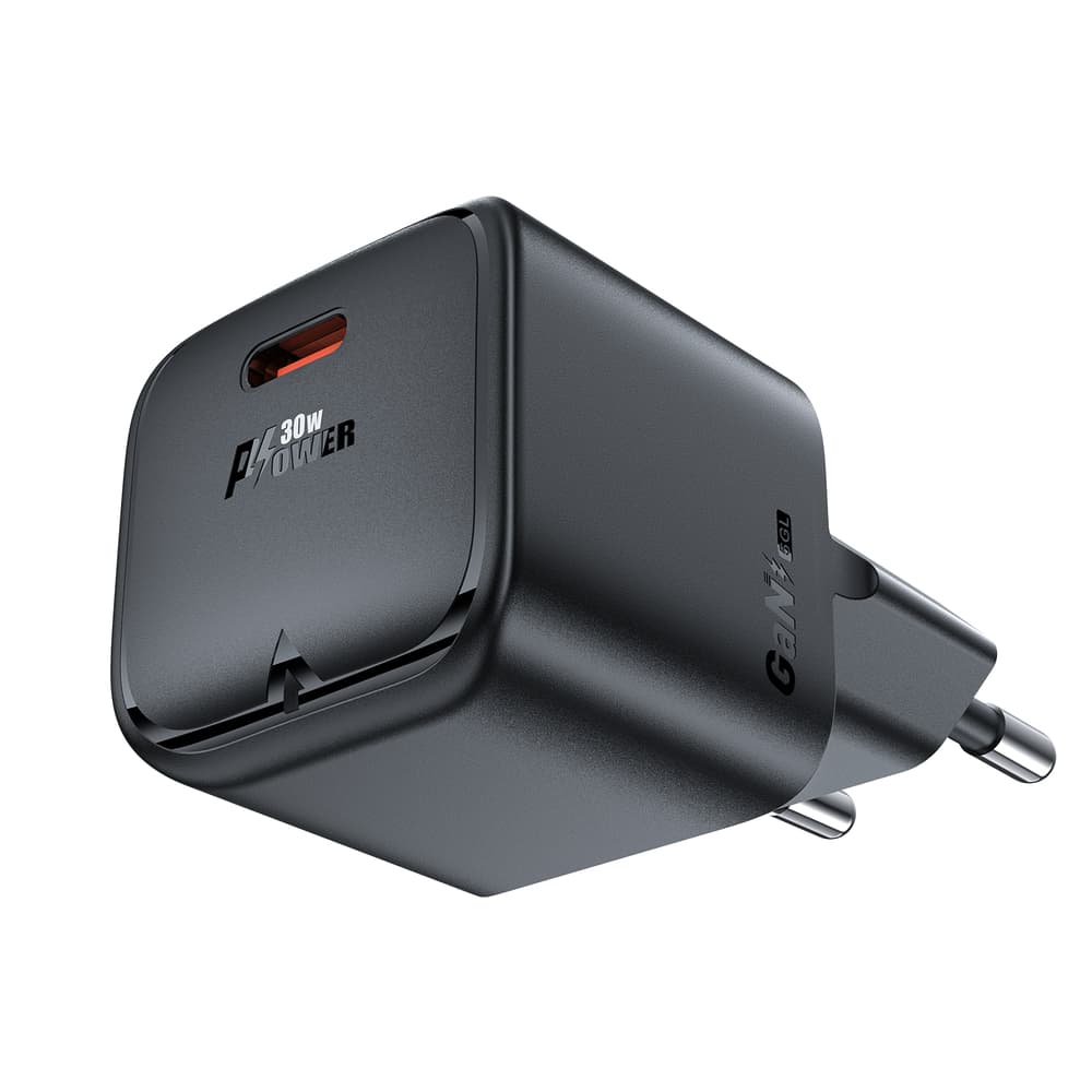 Acefast A77 Mini PD 30W GaN USB-C polnilec, črn 2