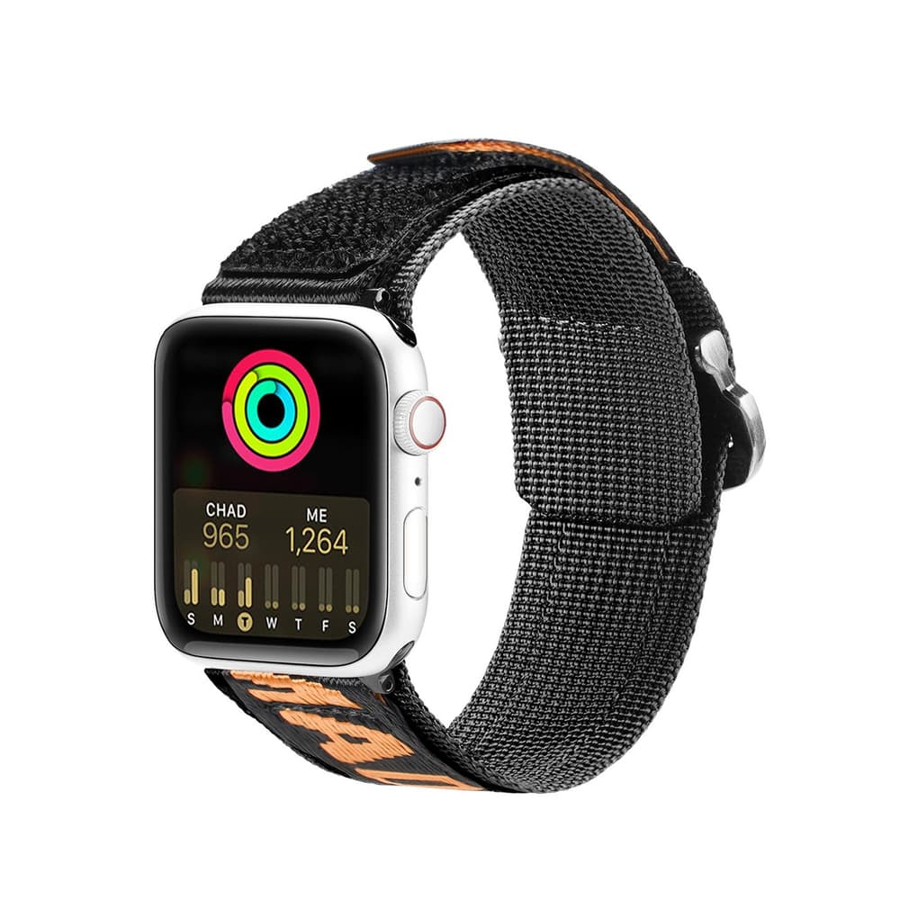 Dux Ducis Strap (Outdoor) pašček za Apple Watch Ultra/SE/9-1 (49-42 mm), najlon, črno-oranžen