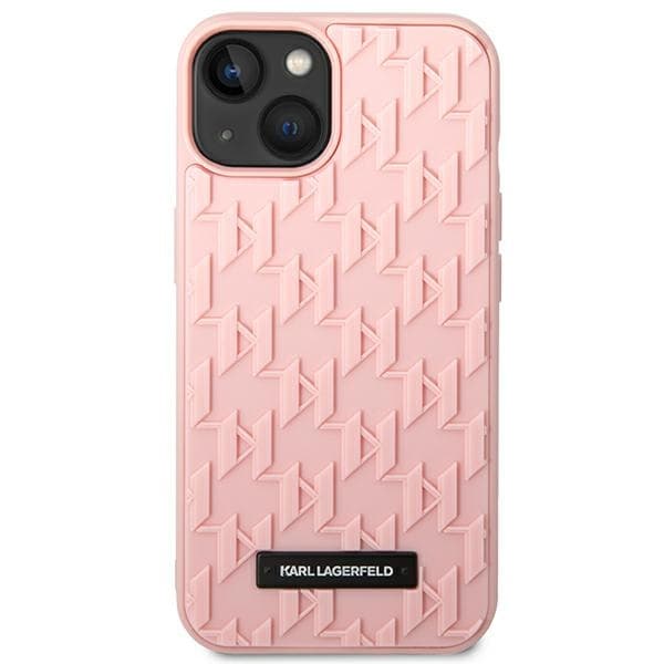 Ovitek Karl Lagerfeld 3D Monogram za iPhone 14 Plus - Roza 3