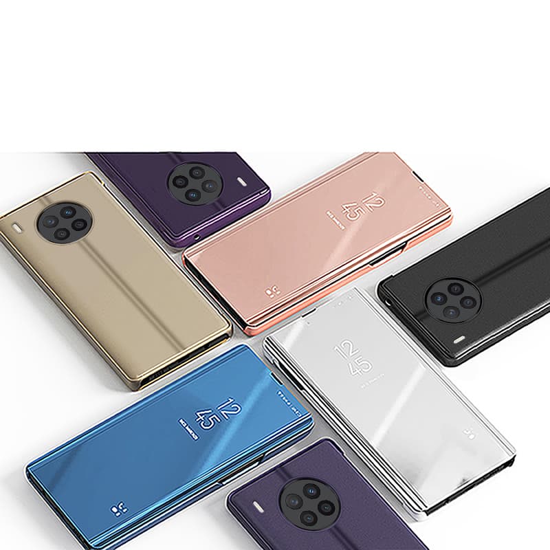 Hurtel Clear View Case etui za Huawei nova 8i s preklopom, črn 5