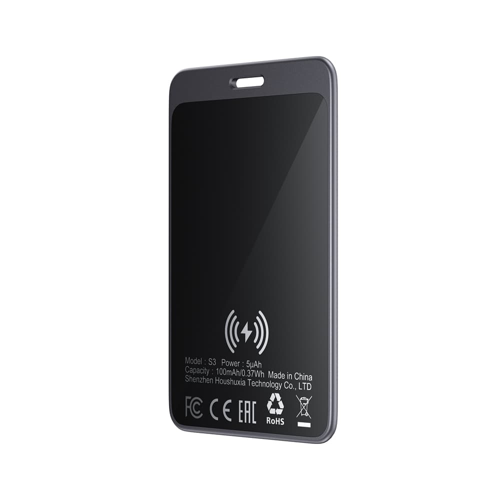 Acefast S3 Bluetooth lokator v obliki kartice z združljivostjo Apple Find My - siv 3