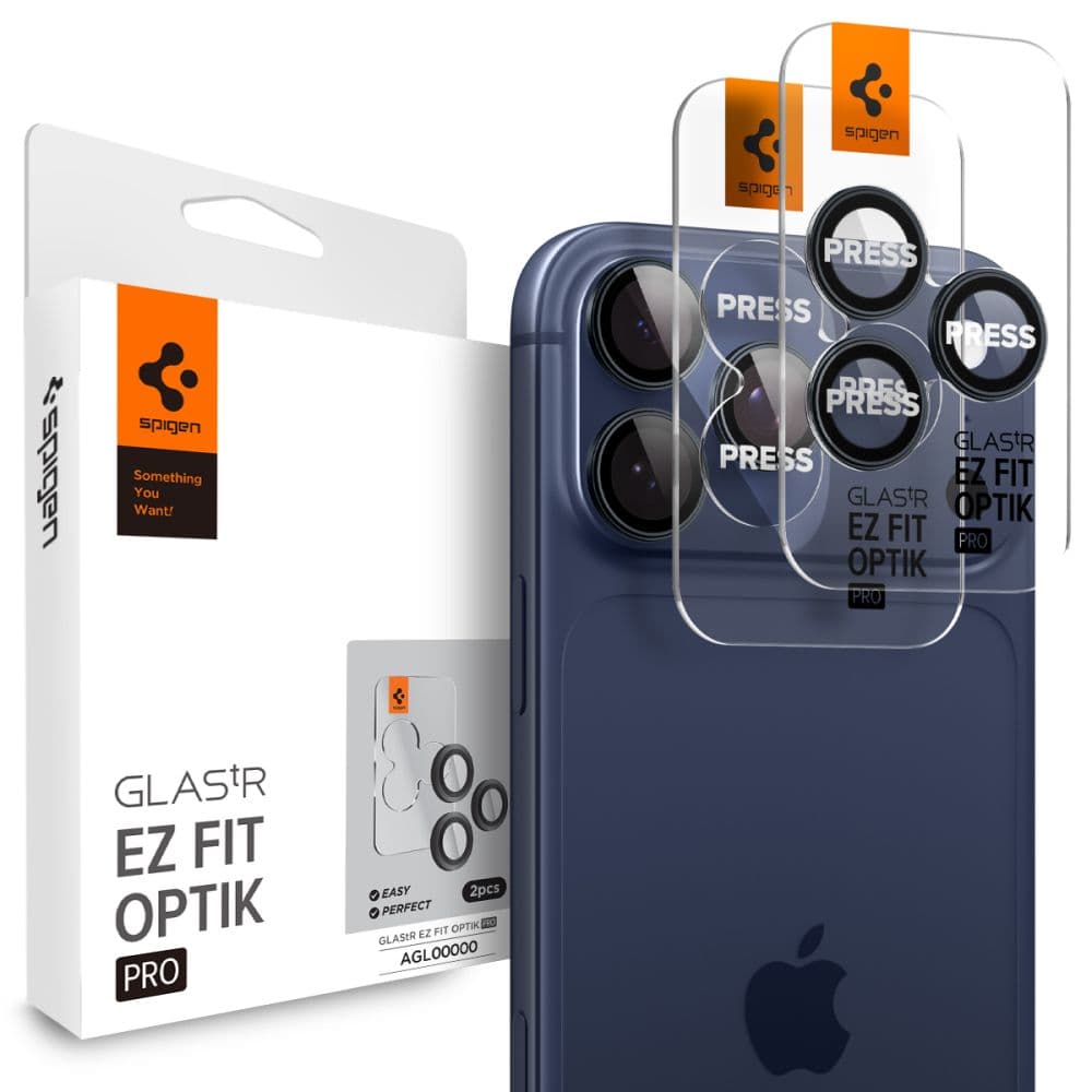 Zaščita kamere Spigen Optik.tR EZ Fit za iPhone 14 Pro/Pro Max/15 Pro/Pro Max - Titanium Blue (2 kosa)