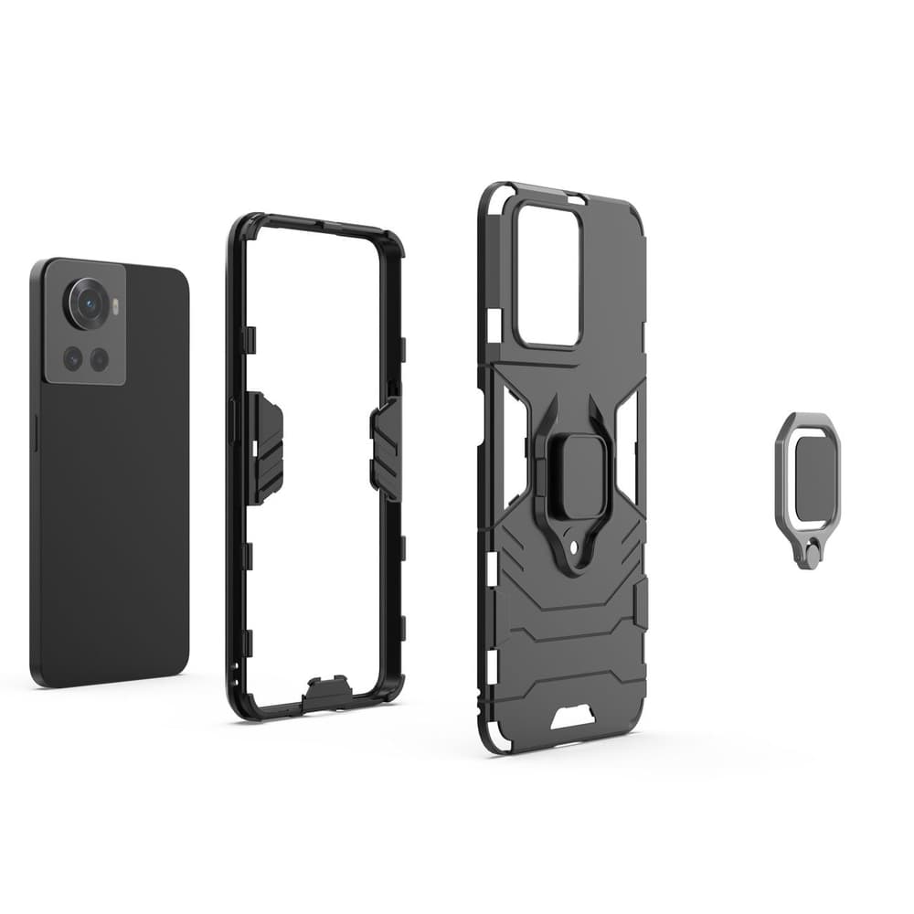 Ovitek Ring Armor za OnePlus Ace, črni 2
