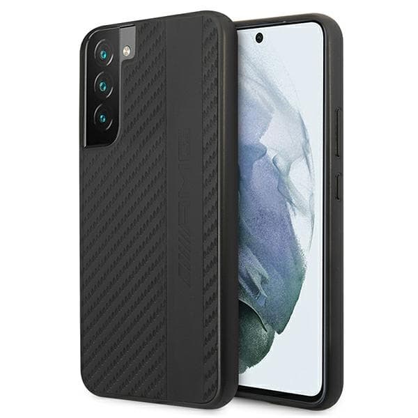 Mercedes etui za Galaxy S22+ S906, AMG Carbon Stripe&Embossed, črn