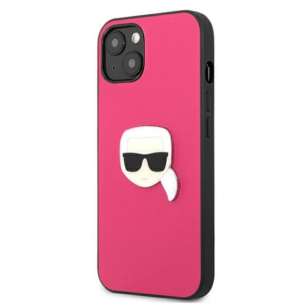 Ovitek Karl Lagerfeld Leather Ikonik za iPhone 13 mini, roza 2