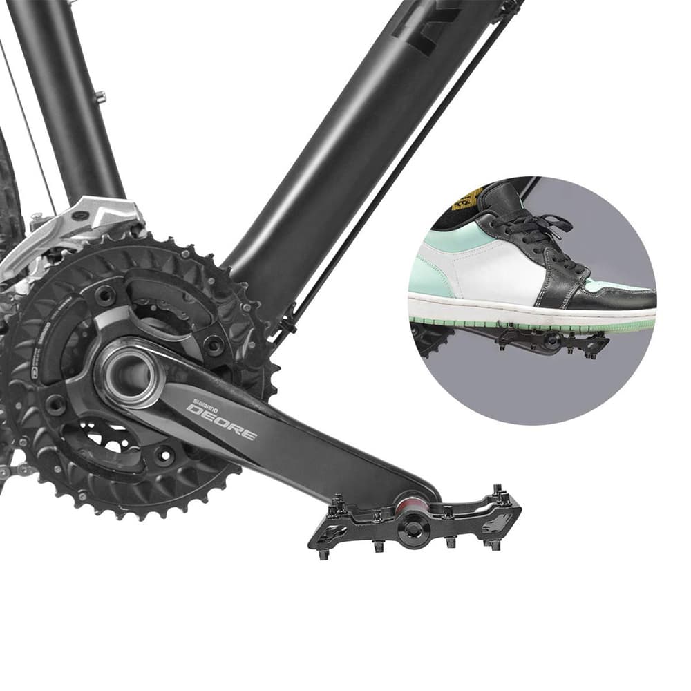 Rockbros 2020-12BBK Aluminijasta pedala za kolo s platformo - črna