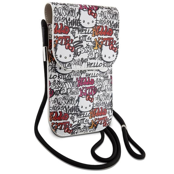 Usnjena torbica Hello Kitty Leather Tags Graffiti - bež 3