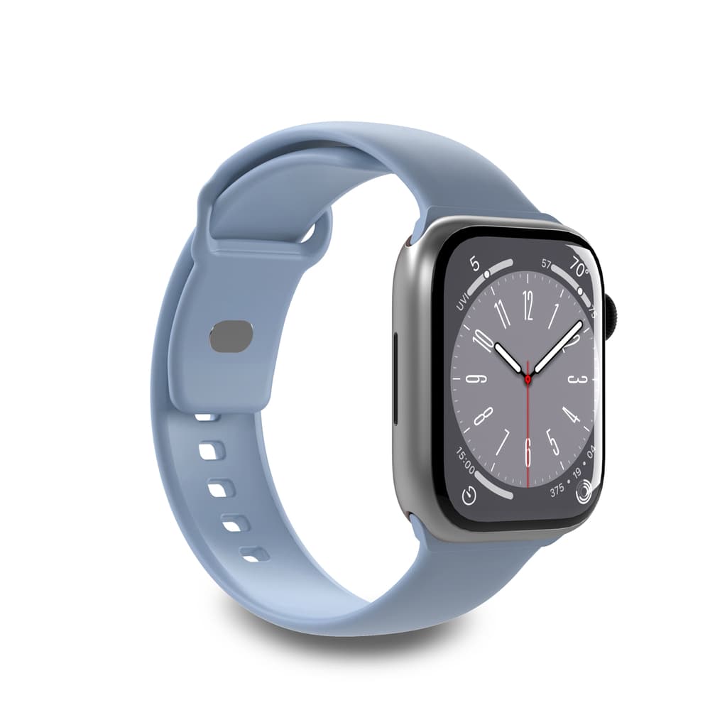 Puro Icon silikonski pašček za Apple Watch 42/44/45/49 mm - svetlo moder (2 kosa)