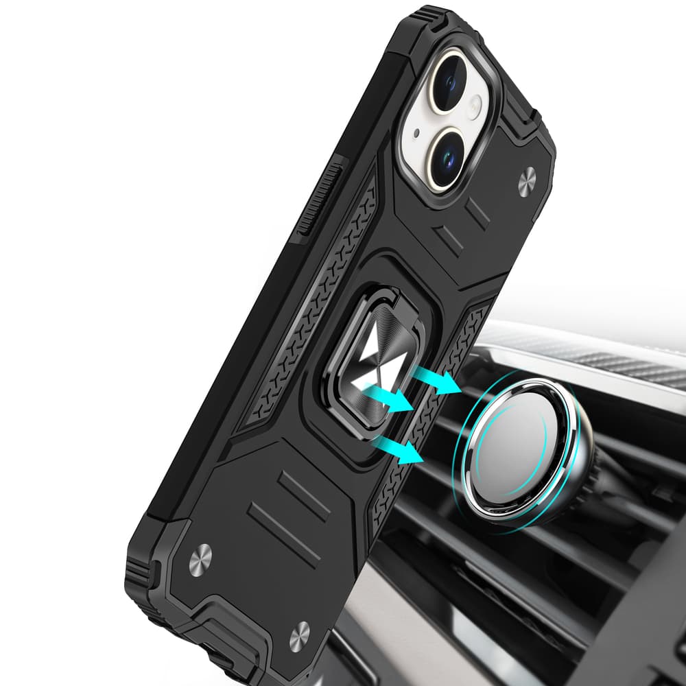 Wozinsky Ring Armor ovitek za iPhone 15 Plus s stojalom in obročem - zlat 6