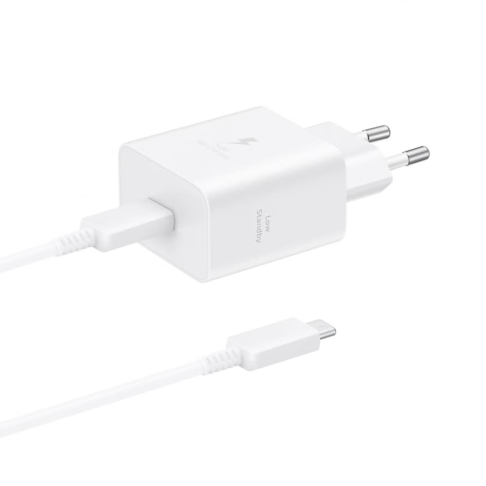 Samsung 45W USB-C hitri polnilnik (EP-T4511XBEGEU), bel + USB-C kabel