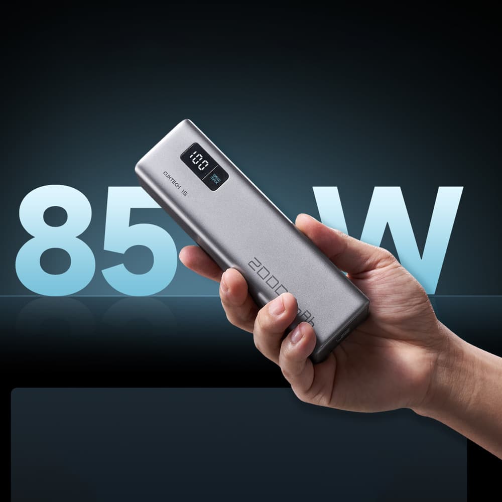 Powerbank Cuktech CUKP200XGLGR 85W 20000mAh, siva 4