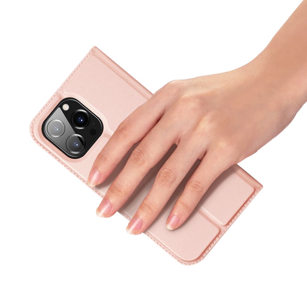 Dux Ducis Skin Pro denarnica ovitek za iPhone 15 Pro - Roza 6