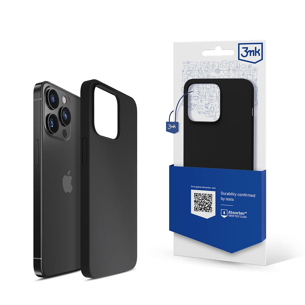 3mk Silicone ovitek za iPhone 13 Pro Max - črn